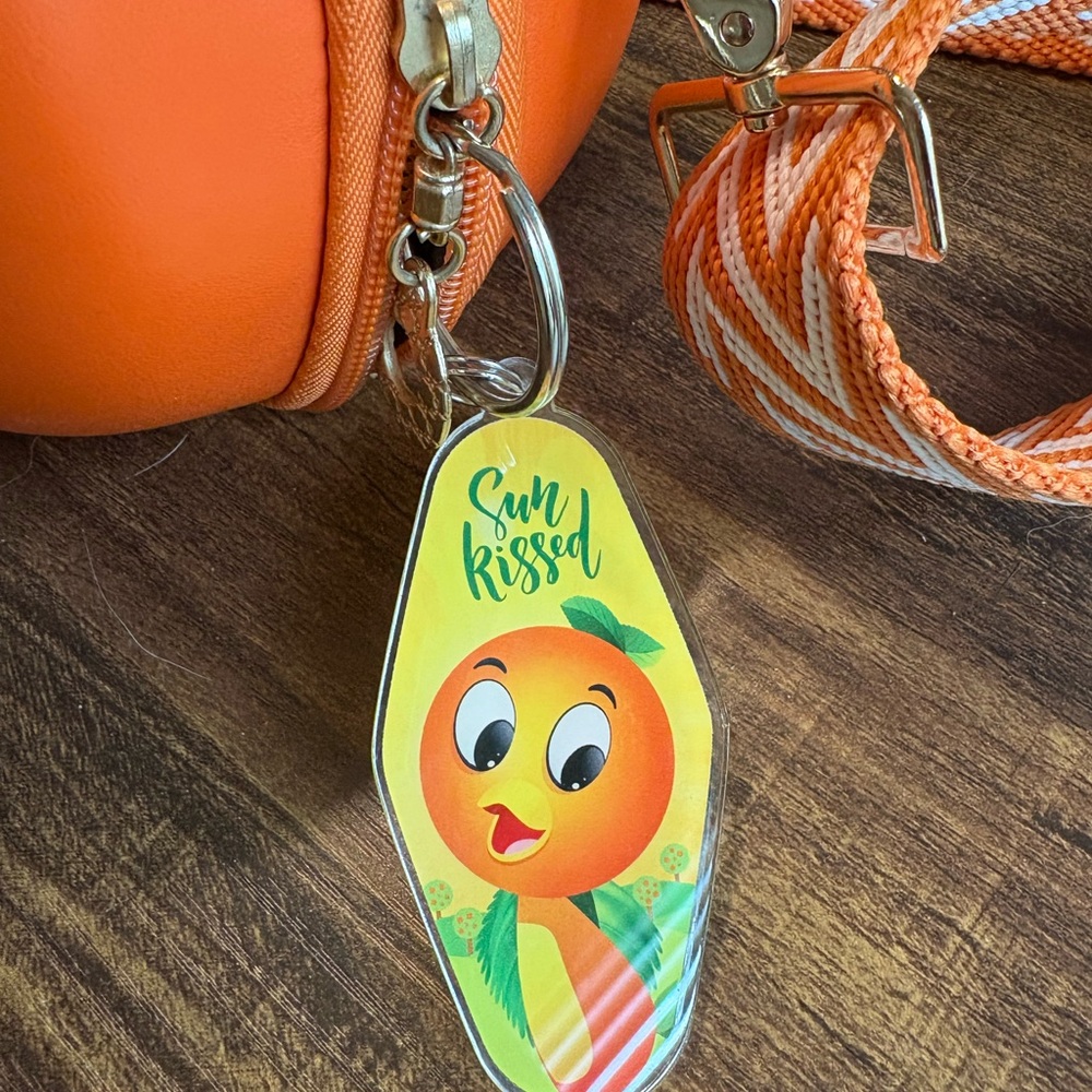 Orange bird inspired purse